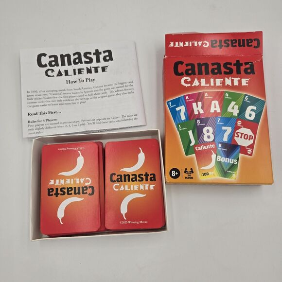 Canasta Caliente Playing Card Game - Winning Moves - Family Game Night Ages 8+ - Picture 2 of 4